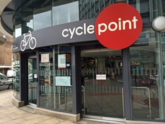 glass sliding doors at Leeds cycle point