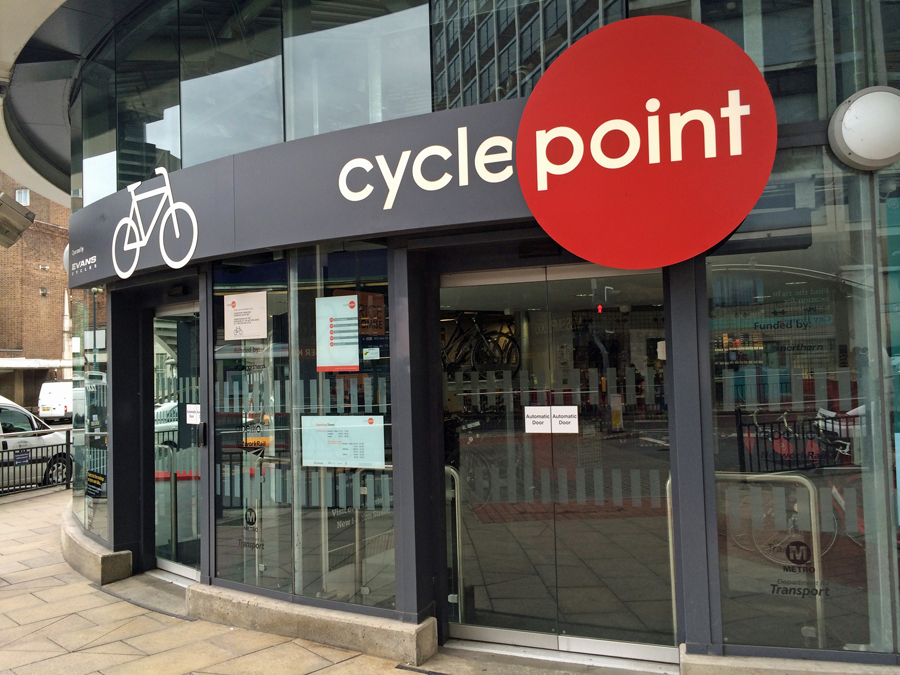 Leeds cycle point automatic doors